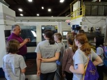 students learning about modern medical manufacturing